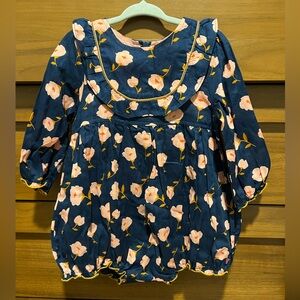 Pink Chicken Floral Bubble Romper